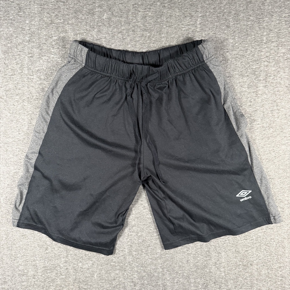 Umbro Shorts Mens Small Black Colorblock Training Soccer Gym Running Stretch